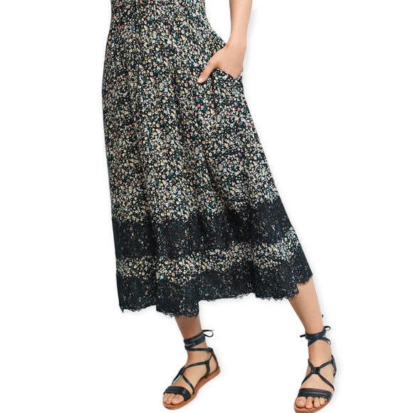 Anthropologie Ranna Gill Cynara Ditzy Print Midi Dress - Picture 5 of 15